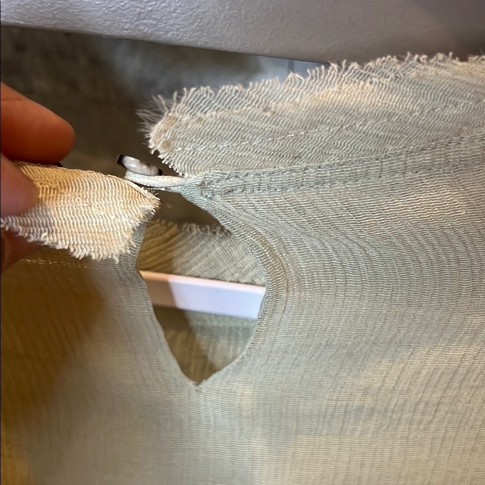 Zara Cream Long Sleeve Sheer Top - Picture 8 of 12